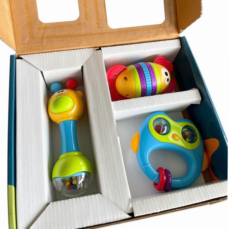 Open Ended First Senses Baby Rattle -3 pcs Set