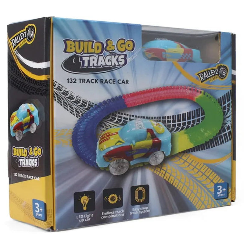 Ralleyz Build & Go Race Car with Tracks -132 Pcs