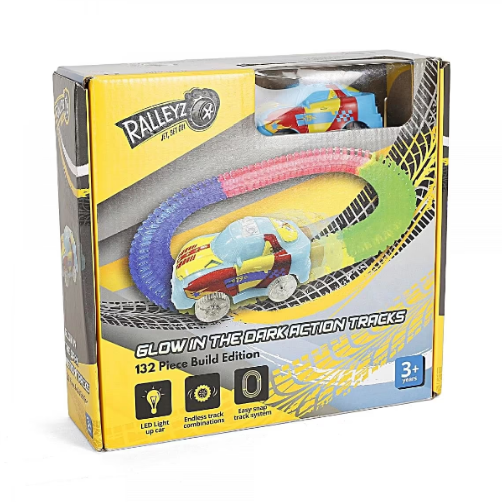 Ralleyz Build & Go Race Car with Tracks -132 Pcs