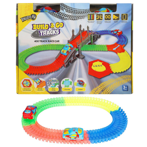 Ralleyz Build & Go Tracks 400-Piece Race Car Track Set Multicolor-Construction-Ralleyz-Toycra