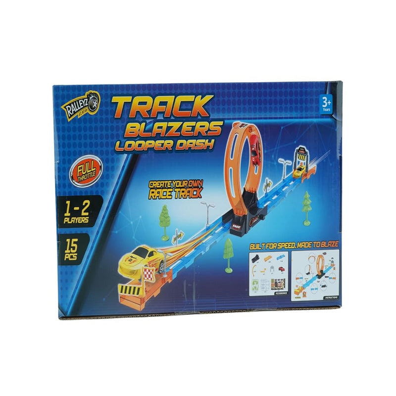 Ralleyz Pull Back Super Track Racer W/1CAR - 15 Pcs