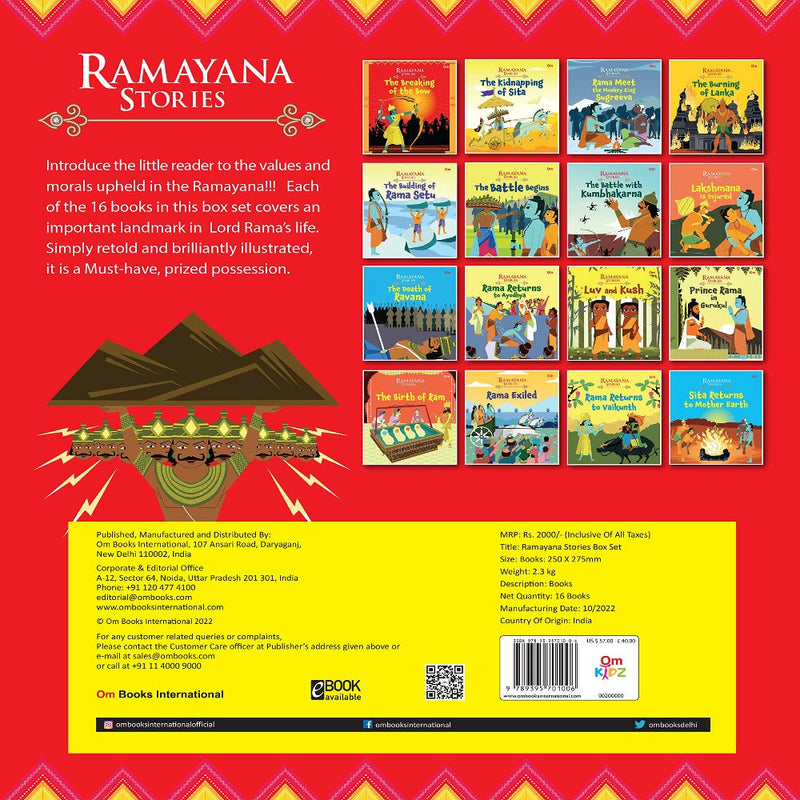 Ramayana Stories For Children ( Set Of 16 Books )