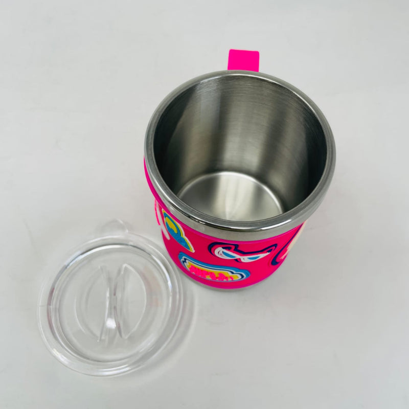 Ramson Emboss Coffee Mug With Leakproof Lid And Handle
