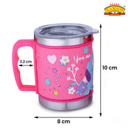 Ramson Emboss Coffee Mug With Leakproof Lid And Handle