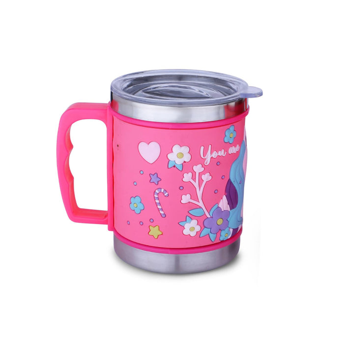 Ramson Emboss Coffee Mug with Leakproof Lid and Handle-LunchBox & Water Bottles-Ramson-Toycra