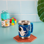 Ramson Emboss Coffee Mug With Leakproof Lid And Handle