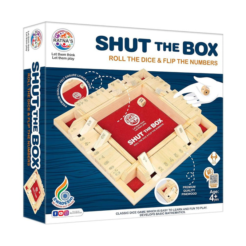 Ratna's Shut The Box Roll and Flip Party & Fun Games