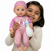 KV Toys Realistic Baby Doll Playset With Feeding Bottle, Potty, Plate & Utensils