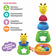 Reindeer Stack & Sort Toy for Toddlers | 2-in-1 Educational Play Set (12–36M)
