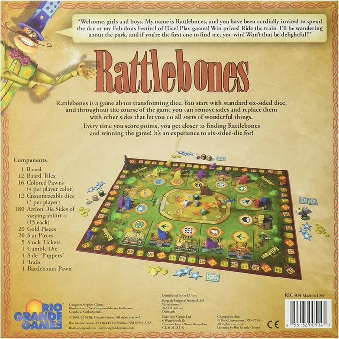 Rio Grande Games Rattlebones Game-Board Games-Rio Grande Games-Toycra