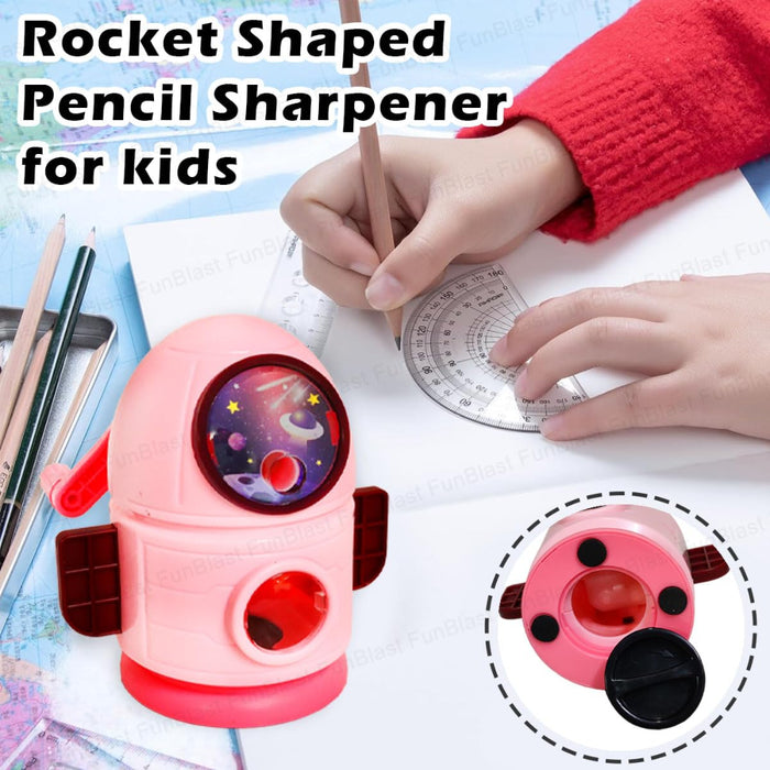 Rocket Shaped Pencil Sharpener Cutter-Stationery-Bright International-Toycra