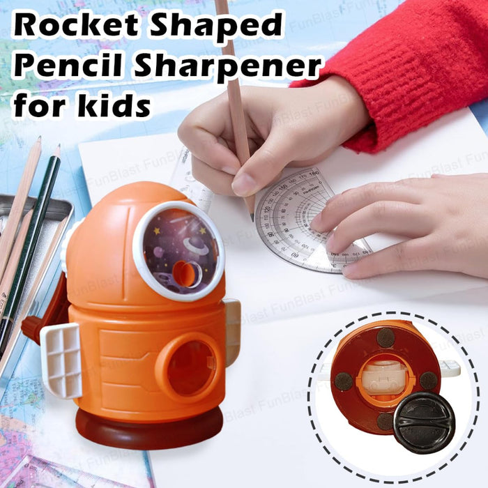 Rocket Shaped Pencil Sharpener Cutter-Stationery-Bright International-Toycra