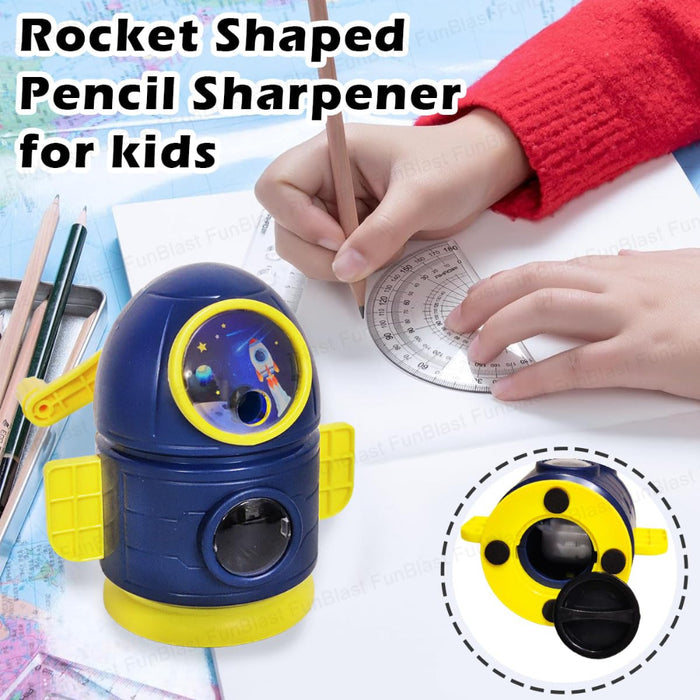 Rocket Shaped Pencil Sharpener Cutter-Stationery-Bright International-Toycra