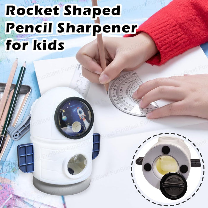 Rocket Shaped Pencil Sharpener Cutter-Stationery-Bright International-Toycra
