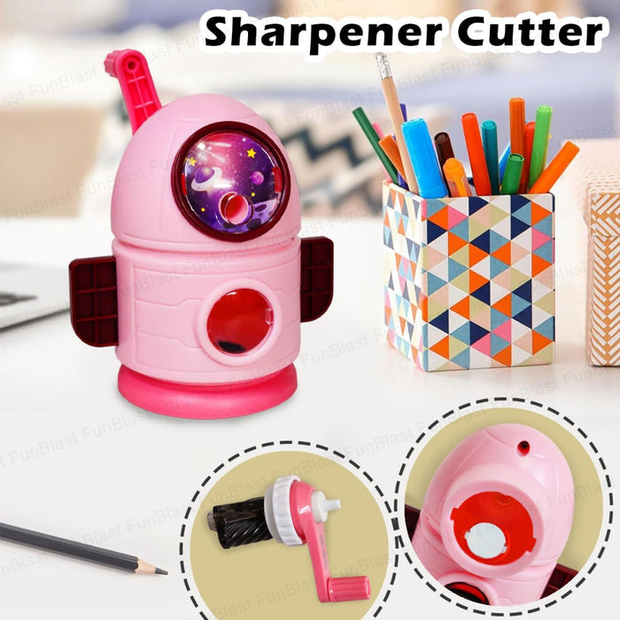 Rocket Shaped Pencil Sharpener Cutter-Stationery-Bright International-Toycra