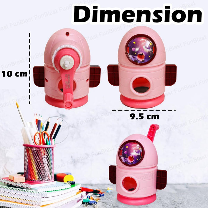 Rocket Shaped Pencil Sharpener Cutter-Stationery-Bright International-Toycra