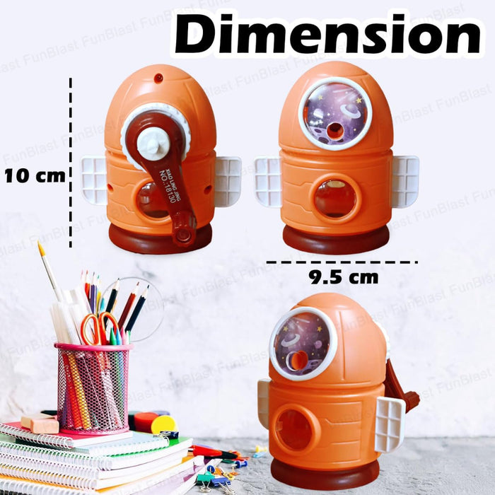 Rocket Shaped Pencil Sharpener Cutter-Stationery-Bright International-Toycra