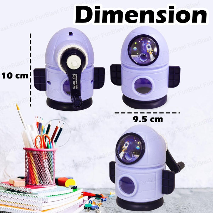 Rocket Shaped Pencil Sharpener Cutter-Stationery-Bright International-Toycra