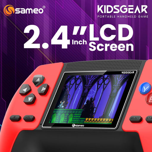 Sameo Kidsgear Controller Shaped Handheld Console Built-in 520 Retro Game (Inferno RED)