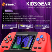 Sameo Kidsgear Controller Shaped Handheld Console Built-in 520 Retro Game (Inferno RED)