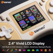Sameo Super Genius Handheld Gaming Console | 500+ Built-in Classic Retro 8-Bit Games