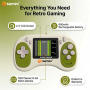 Sameo Super Genius Handheld Gaming Console | 500+ Built-in Classic Retro 8-Bit Games