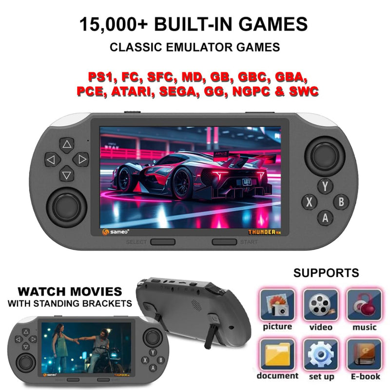 Sameo Thunder NX Premium Handheld Gaming Console 64GB | Over 15000 Games Loaded
