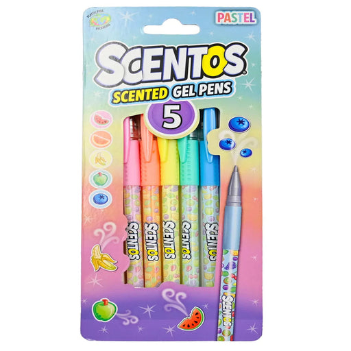 Scentos Pastel Gel Pens - Pack of 5-Arts & Crafts-Scentos-Toycra