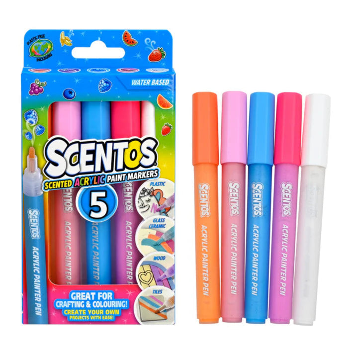 Scentos Scented Acrylic Markers - Pack of 5-Arts & Crafts-Scentos-Toycra