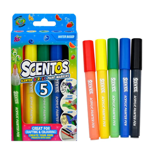 Scentos Scented Acrylic Markers - Pack of 5-Arts & Crafts-Scentos-Toycra