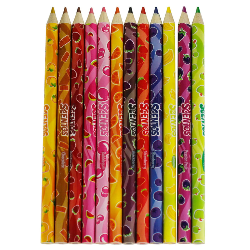 Scentos Scented Coloured Pencils - Pack of 12