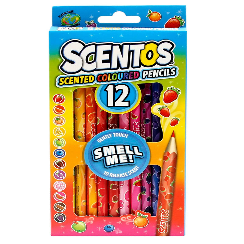 Scentos Scented Coloured Pencils - Pack of 12