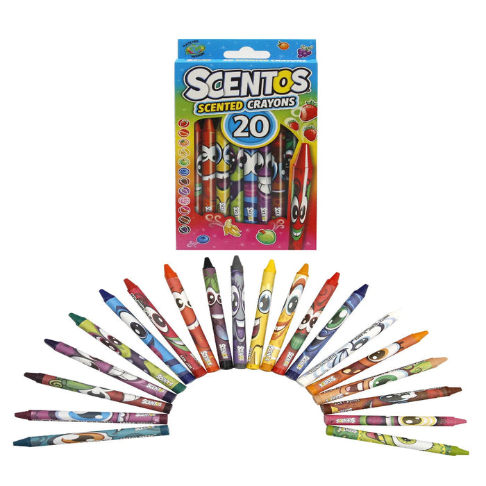 Scentos Scented Crayons - Pack of 20-Arts & Crafts-Scentos-Toycra