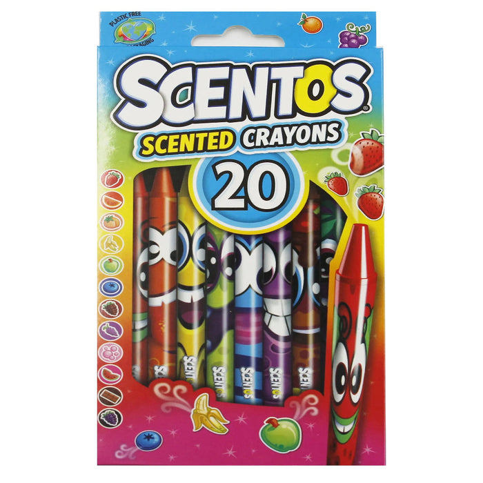 Scentos Scented Crayons - Pack of 20-Arts & Crafts-Scentos-Toycra