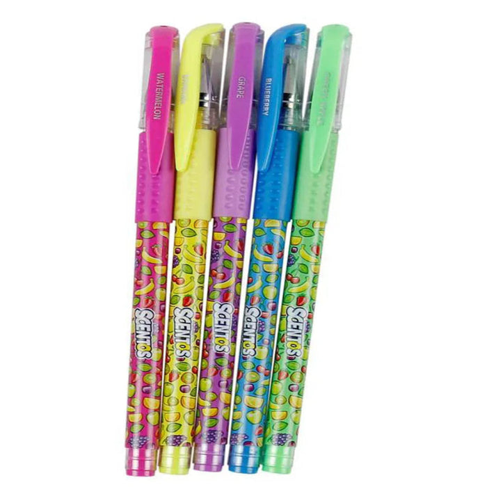 Scentos Scented Neon Gel Pens - Pack of 5-Arts & Crafts-Scentos-Toycra