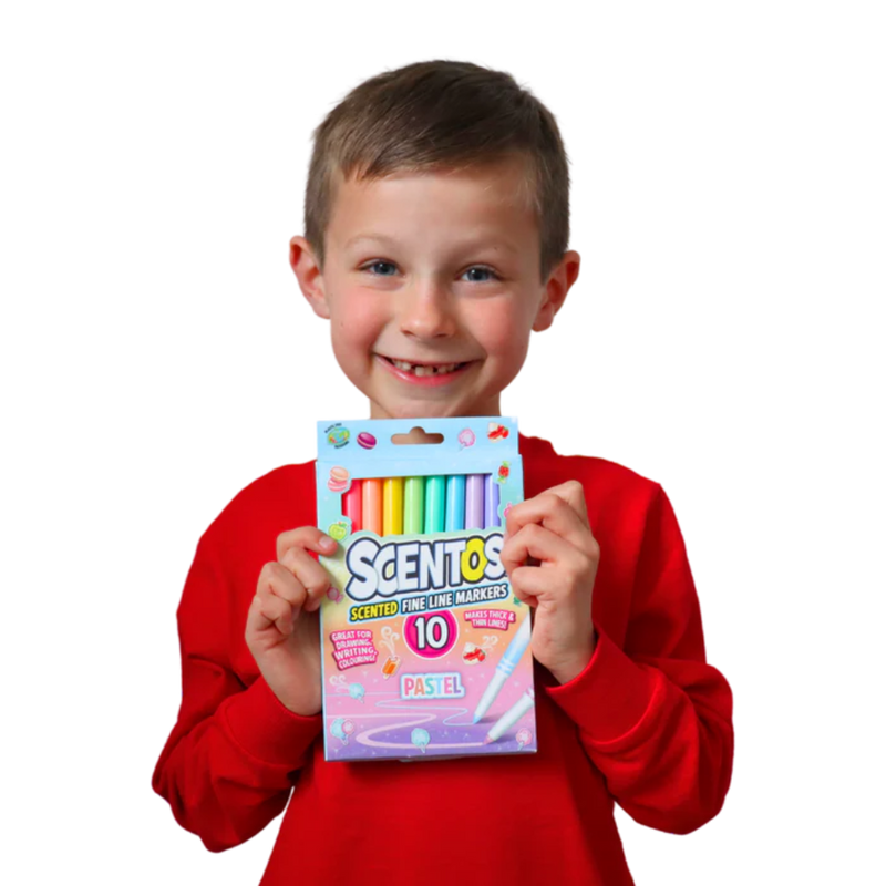 Scentos Scented Pastel Color Fine Line Markers (Pack of 10)