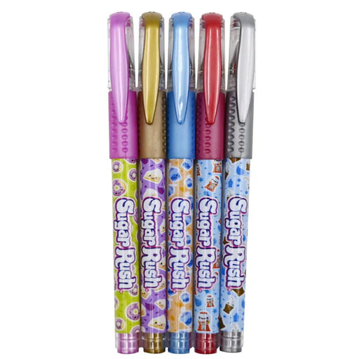 Scentos Sugar Rush Scented Metallic Gel Pens - Pack of 5-Arts & Crafts-Scentos-Toycra