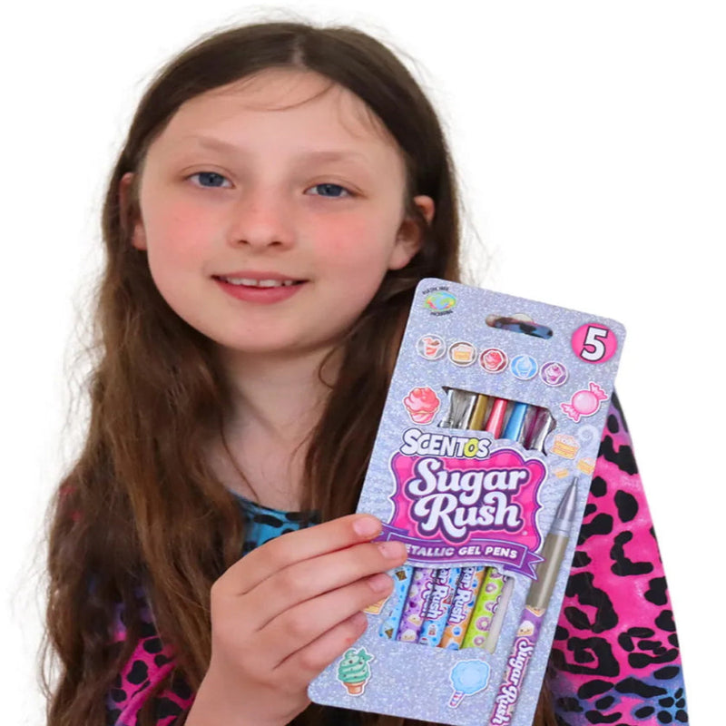 Scentos Sugar Rush Scented Metallic Gel Pens - Pack of 5