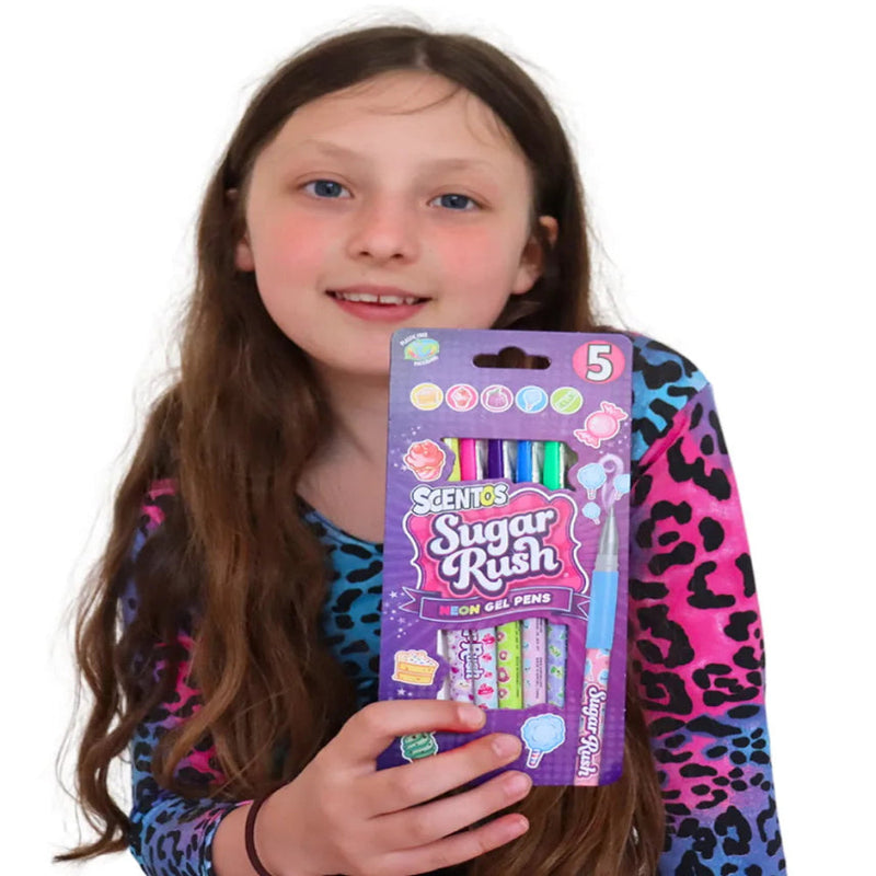 Scentos Sugar Rush Scented Neon Gel Pens - Pack of 5