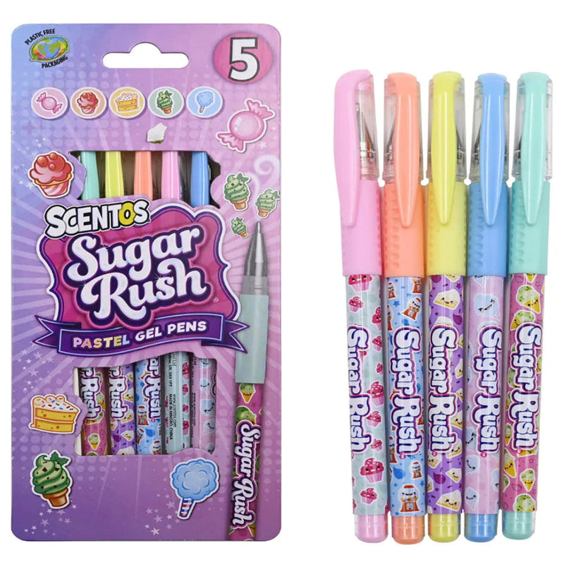 Scentos Sugar Rush Scented Pastel Gel Pens - Pack of 5