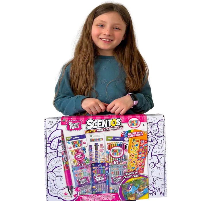 Scentos Sugar Rush Sweet Shop Mega Colouring Set-Arts & Crafts-Scentos-Toycra