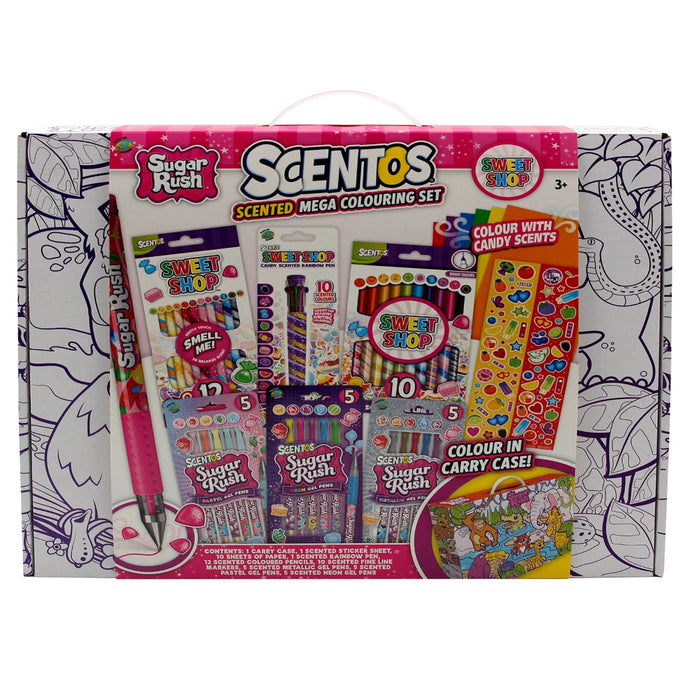 Scentos Sugar Rush Sweet Shop Mega Colouring Set-Arts & Crafts-Scentos-Toycra