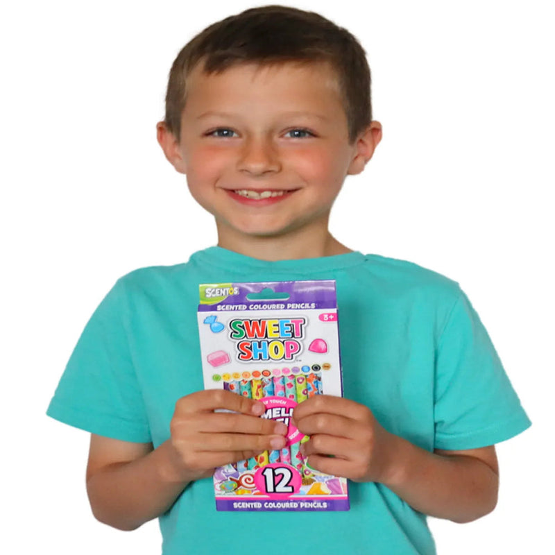 Scentos Sweet Shop Scented Colour Pencils, Pack Of 12
