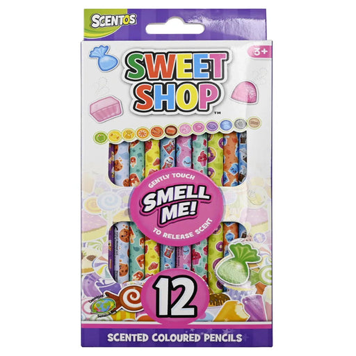 Scentos Sweet Shop Scented Colour Pencils, Pack Of 12-Arts & Crafts-Scentos-Toycra