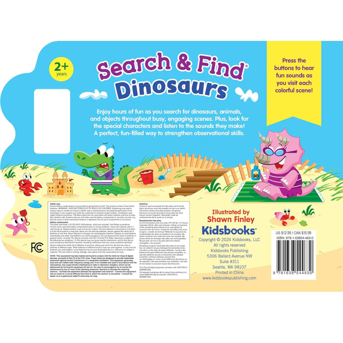 Search & Find Dinosaurs Sound Book-Sound Book-RBC-Toycra
