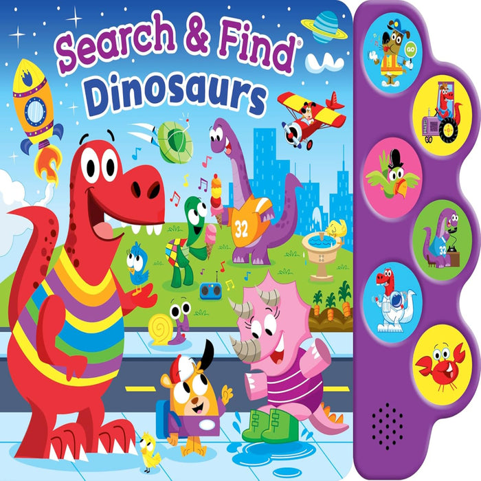 Search & Find Dinosaurs Sound Book-Sound Book-RBC-Toycra