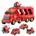 Shanvi Toys 5-in-1 Friction Powered Double Decker Transport Truck Toy Set-Vehicles-Shanvi Toys-Toycra