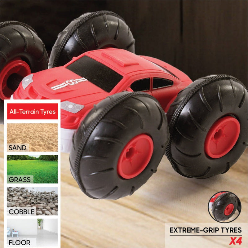 Sharper Image Flip Stunt Rally Wireless Remote Controlled Car - Red