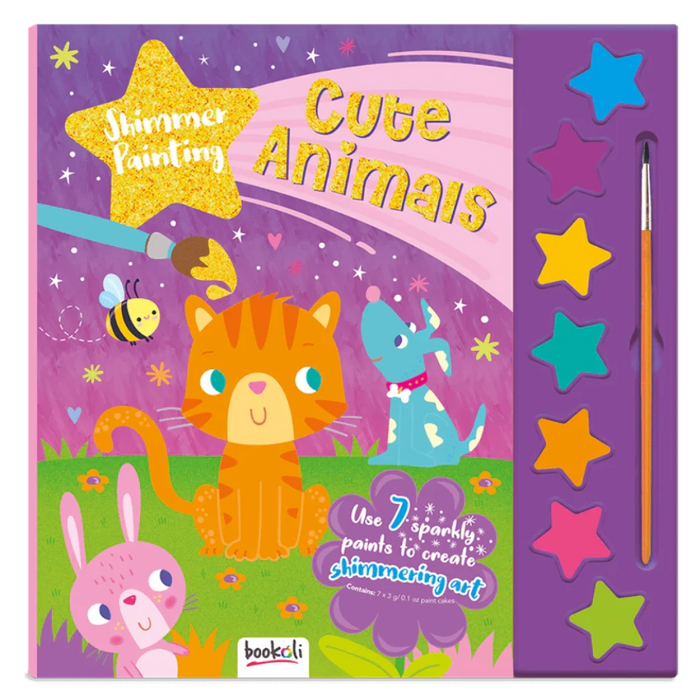 Shimmer Painting Cute Animals-Activity Books-SBC-Toycra