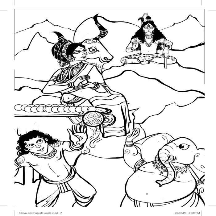 Shiva And Parvati In Magadhpur-Mythology Book-Sch-Toycra